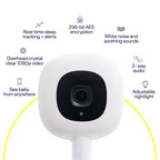 Buy now Nanit Pro Smart Baby Monitor & Wall Mount - 1080p Secure Wi-Fi Video Camera, Sensor-Free Sleep & Breathing Motion Tracker, 2-Way Audio, Sound & Motion Alerts, Night Vision, and Breathing Band - Black at indiglob india