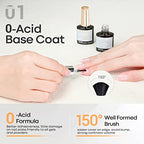 Buy now modelones Gel Nail Polish Top Base Coat, 2 PCS Clear High Glossy Long Lasting Soak Off Home Salon DIY Manicure Gift for Women at indiglob india