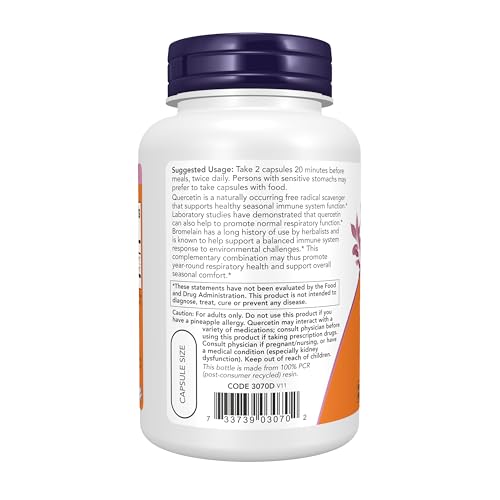Buy now NOW Foods - Quercetin with Bromelain - 120 Vegetable Capsule(s) at indiglob india