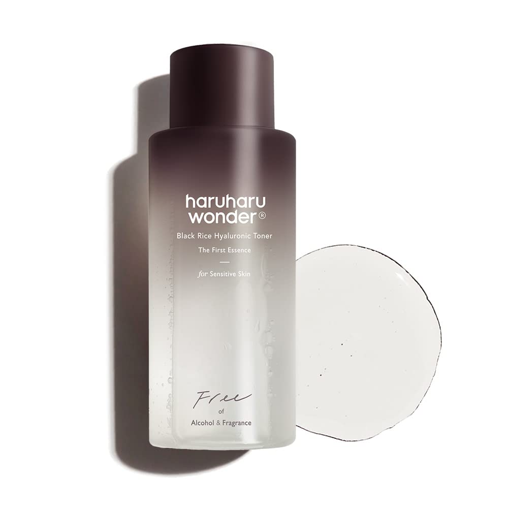 haruharu Black Rice Hyaluronic Toner for Sensitive Skin, 10.1 fl.oz, Vegan | Toner for Face, Alcohol Free, Fragrance Free, Glass Skin, Deep Hydration, Balancing, Soothing, Cruelty-Free, Korean Skin care