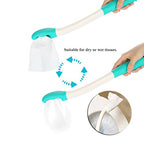 Buy now Bottom Bum Wiper, 15.7" Long Handle Toilet Aids Tools, Reach Comfort Bottom Wiper Holder Toilet Paper Tissue Grip Self Wipe Aid Helper Pre-Moistened Wipes at indiglob india