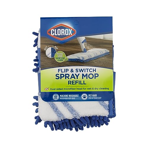 Buy now Clorox Ready Flip Spray Mop Machine-Washable Refill Pads, Blue/White at indiglob india