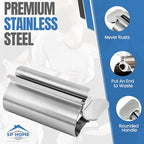 Buy now The Original Toothpaste Squeezer Tube Roller Stainless Steel 2 Pieces Tube Squeezer Rollers, Saves Toothpaste, Creams, Puts an end to Waste - Simple and Practical (Silver) 2.4 inch Wide at indiglob india