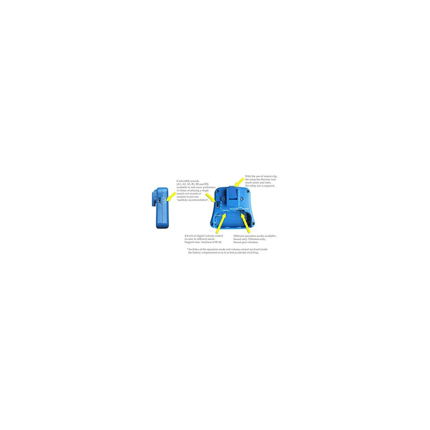 Buy now DRYEASY Bedwetting Alarm with Volume Control, 6 Selectable Sounds and Vibration at indiglob india