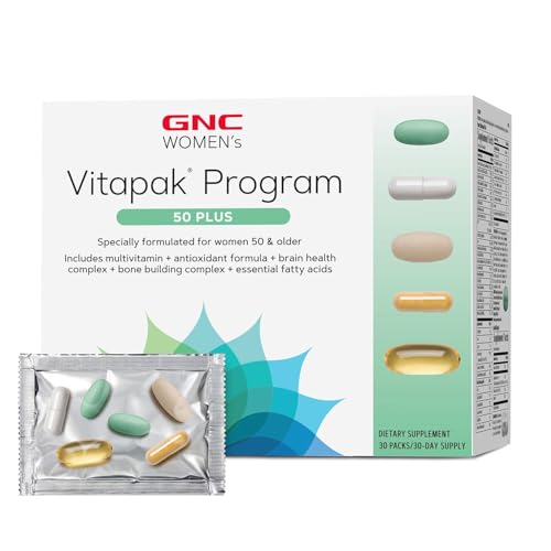 Buy now GNC Women's Ultra Mega 50 Plus Vitapak Program, 30 Packs, for Overall Womenâ€™s Health for Those Over 50 at indiglob india