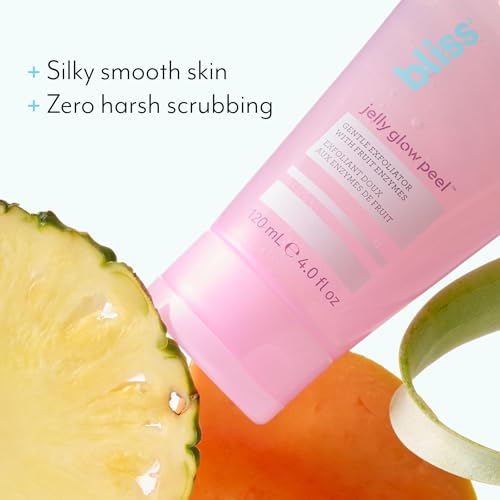 Buy now Bliss Jelly Glow Peel™ Gentle Non-Abrasive Cleanser and Exfoliator With Fruit Enzymes - 4 Oz - Nourishes and Hydrates Skin - Clean - Vegan & Cruelty Free at indiglob india