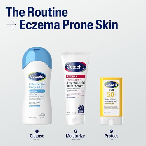 Buy now CETAPHIL ECZEMA RESTORADERM FLARE-UP RELIEF CREAM, For Eczema Prone Skin, 8 oz, Barrier Repair, 48 Hour Hydration, 2% Skin Protectant Colloidal Oatmeal, Steroid Free at indiglob india