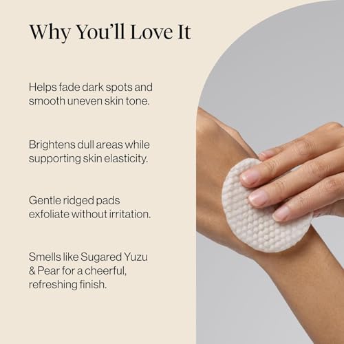 Buy now Kitsch Kojic Acid Cleansing Pads with Turmeric & Cica to Smooth, Refresh & Even Tone Skin Care â€“ Exfoliating & Brightening Pre-Soaked Cotton Pads for Face and Body â€“ 50 count at indiglob india