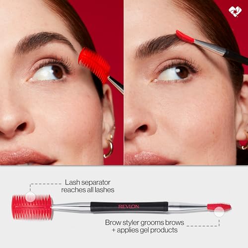 Buy now Revlon Lash & Brow Styling Tool, Dual Ended Eyelash Separator & Eyebrow Brush Spoolie, Works with Mascara & Brow Makeup, 1 count at indiglob india