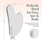 Buy now Kitsch Stainless Steel Gua Sha Facial Tools - Guasha Tool for Face, Face Sculpting Tool, Jawline Shaper, Double Chin Reducer, Body Gua Sha Tools, Lymphatic Drainage Massager, Facial Skin Care - Silver at indiglob india