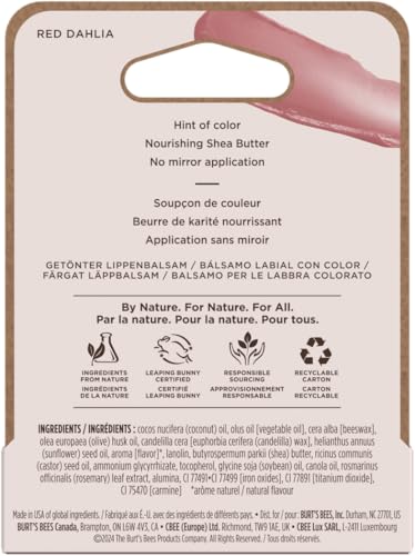 Buy now Burt's Bees Tinted Lip Balm Red Dahlia Blister 0.15oz at indiglob india