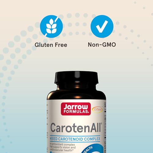 Buy now Jarrow FormulasÂ® CarotenAll, Dietary Supplement, Antioxidant Support for Vision and Cardiovascular Health, 60 Softgels, Up to a 60 Day Supply at indiglob india