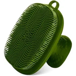 Buy now VWMYQ Face Scrubber, Silicone Face Scrubber for Men Facial Cleansing Brush Silicone Face Wash Brush Manual Waterproof Cleansing Skin Care Face Brushes for Exfoliating- Black Green at indiglob india