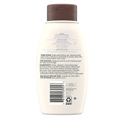 Buy now Johnson & Johnson 003955 Aveeno Stress Relief Body Wash, 12 fl. oz. (Pack of 12) at indiglob india