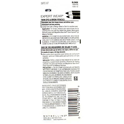 Buy now Maybelline Expert Eyes Brow And Eye Pencil, Blonde [107], 0.03 oz ( Pack of 4) at indiglob india