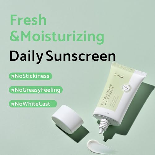 Buy now IUNIK Centella Calming Moisture Daily Sunscreen SPF 50+ PA++++ Matte & No White Cast Centella Asiatica Dry Oily Sensitive Vegan Korean Skincare at indiglob india