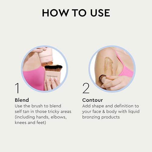 Buy now Tanologist Blending Brush, For Tanning Mousse, Water & Gradual Tanning Lotion, Streak-Free Self-Tanner Application, Contour & Define Face & Body, Vegan & Cruelty-Free Body Brush, 1 Count at indiglob india