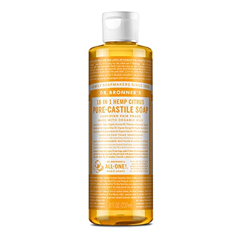 Buy now Dr. Bronner's - Pure-Castile Liquid Soap (Citrus, 8 ounce) - Made with Organic Oils, 18-in-1 Uses: Face, Body, Hair, Laundry, Pets and Dishes, Concentrated, Vegan, Non-GMO at indiglob india