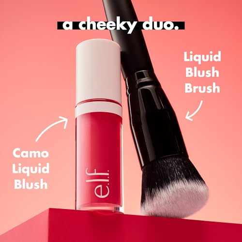 Buy now e.l.f. Camo Liquid Blush Brush, Angled Blush Brush Ideal For Applying & Blending Colors On Cheeks, Soft, Dense Bristles, Vegan & Cruelty-free at indiglob india