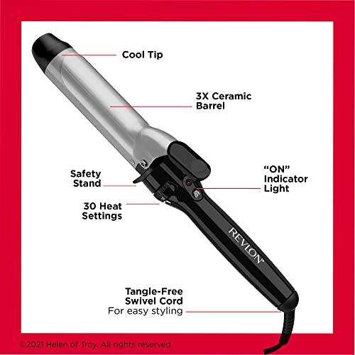 Buy now Revlon Perfect Heat Triple Ceramic Curling Iron | For Silky Smooth Loose Curls (1-1/2 in) at indiglob india