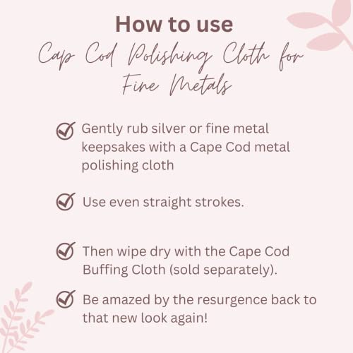 Buy now Cape Cod Polishing Cloths for Fine Metals | Jewelry Cleaner and Tarnish Remover | Silver Polishing to a Brilliant Shine | Foil Pack of (2) 4x6 Cloths at indiglob india