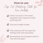 Buy now Cape Cod Polishing Cloths for Fine Metals | Jewelry Cleaner and Tarnish Remover | Silver Polishing to a Brilliant Shine | Foil Pack of (2) 4x6 Cloths at indiglob india