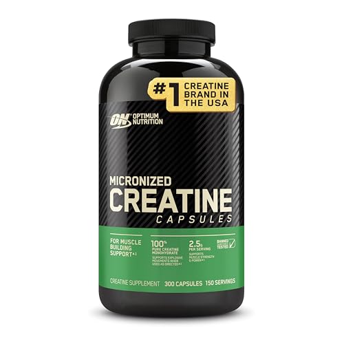 Buy now Optimum Nutrition Micronized Creatine Monohydrate Capsules, Keto Friendly, 2500mg, 300 Capsules (Packaging May Vary) at indiglob india