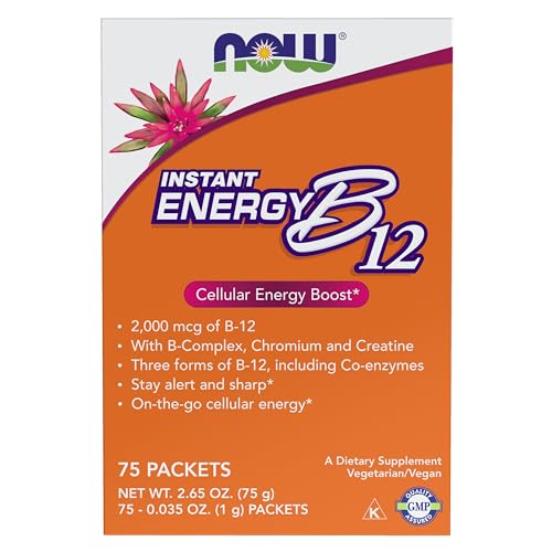 Buy now NOW Supplements, Instant Energy B-12 (2,000 mcg of B-12 per packet), Cellular Energy Boost*, 75 Packets at indiglob india
