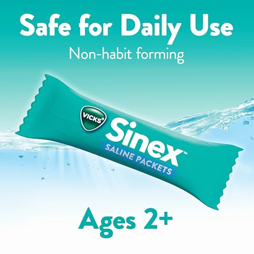 Buy now Vicks Sinex Saline Nasal Rinse Starter Kit, Drug Free Saline, Flush Out Mucus and Allergens, Fast & Effective Relief for Everyday Congestion from Sinus & Allergy, 1 Bottle + 30 Refill Packets at indiglob india