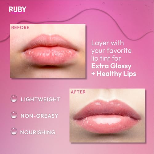Buy now Ruby Kisses Hydrating Lip Oil Clear RLO01 (6 PACK) at indiglob india