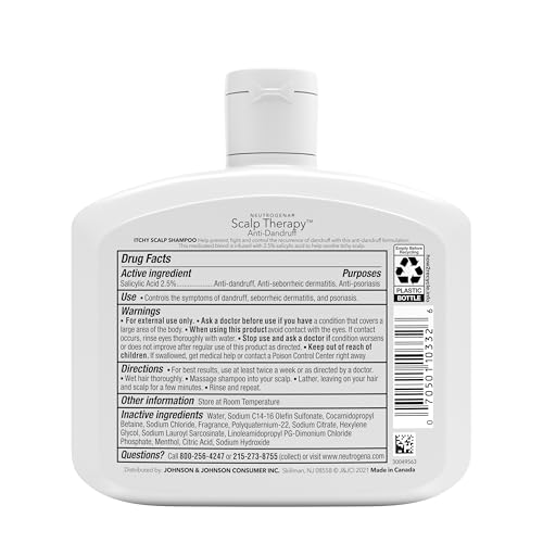 Buy now Neutrogena Scalp Therapy Anti-Dandruff Shampoo for Itchy Scalp, 2.5% salicylic acid with Peppermint Fragrance, 12 fl oz at indiglob india