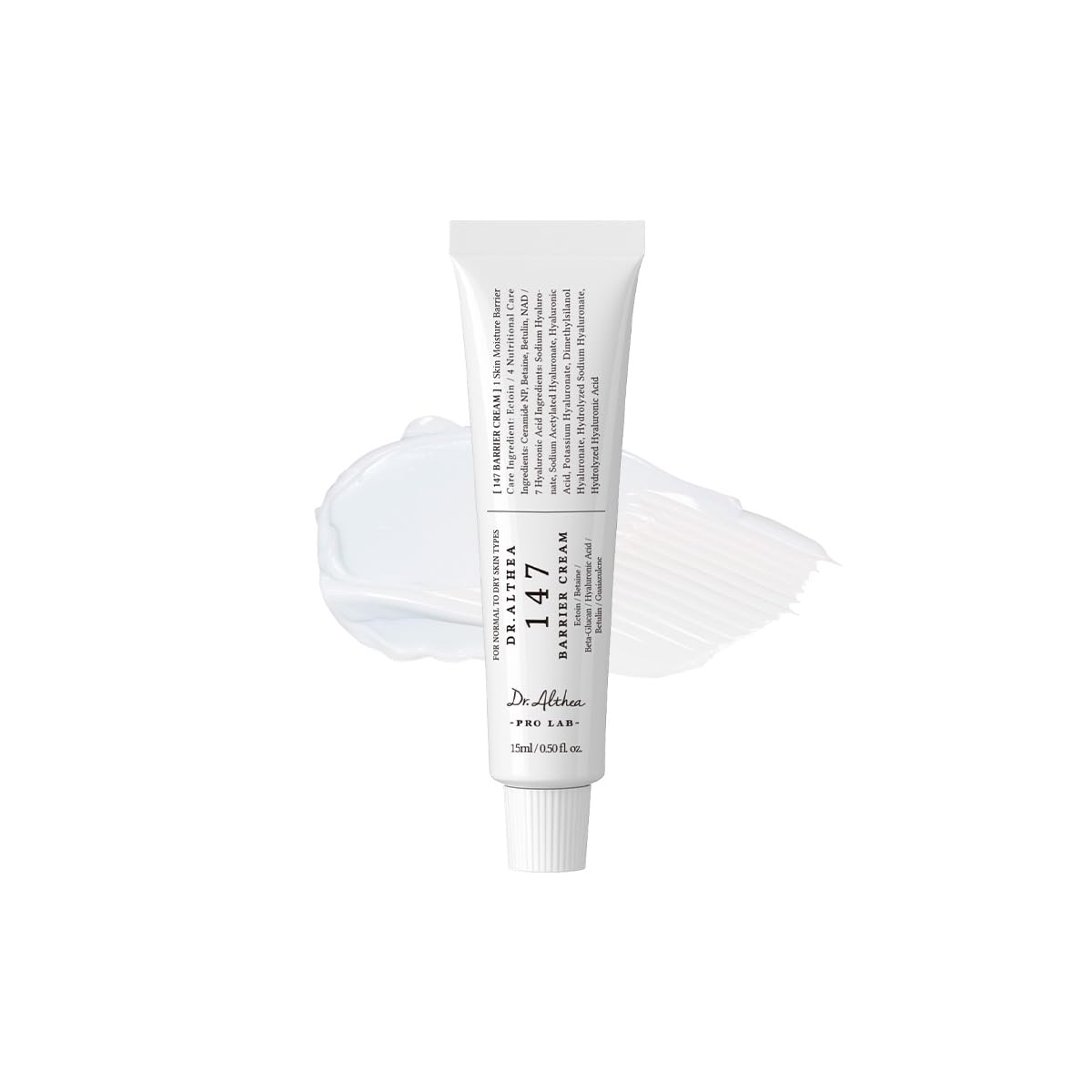 Dr.Althea 147 Barrier Cream, Korean Skin Care, 0.50 Fl Oz (Ver.2) | Deep Hydration, Daily Skin Care with Ceramides, NAD, Hyaluronic Acid, Ectoin, Vegan Face Moisturizer for All Skin Types