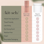 Buy now Kitsch Hair Wax Stick for Women & Men - Anti-Frizz and Fly Away Hair Tamer, No Residue Hair Finishing Stick | All Day Hold Styling Product - 2.7 oz at indiglob india