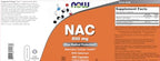Buy now Now NAC 600 mg, 400 Capsules, N-Acetyl Cysteine with Selenium at indiglob india