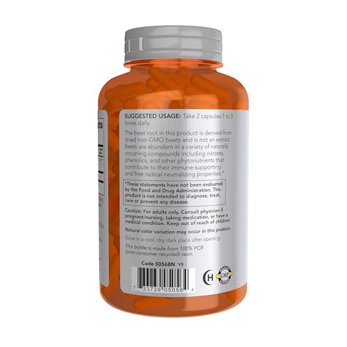 Buy now NOW Foods Sports, Beet Root Veg, Sports Nutrition, Immune System Support*, 550 MG, Naturally Occurring Nitrates, 180 Veg Capsules at indiglob india