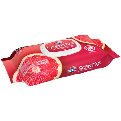 Buy now Clorox Scentiva Disinfecting Wipes, Grapefruit and Orange Blossom, 75 Ct., Pack of 3 (Pack May vary) at indiglob india