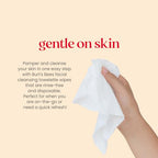 Buy now Burt's Bees Aloe Vera Face Wipes, for Sensitive Skin, Soothing Makeup Remover & Facial Cleansing Towelettes, 30 Ct. (3-Pack) at indiglob india