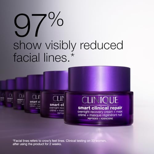 Buy now Clinique Smart Clinical Repair Anti Aging Overnight Recovery Face Cream + Mask For All Skin Types | With Hyaluronic Acid + Peptides | Hydrating | Repairs Lines + Wrinkles, 1.7 Fl Oz at indiglob india