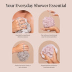Buy now Kitsch Shower Loofah â€“ Soft Mesh Body Scrubber & Bath Sponge for Daily Gentle Cleansing â€“ Durable Loofah for Men and Women with Hanging Loop, Eco-Friendly, 100% PCR Material â€“ 3pc Set, Ballet at indiglob india