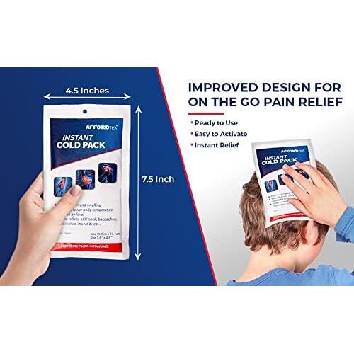 Buy now Instant Cold Pack â€“6 Count Disposable 7.5 x 4.5 Inches Ice Packs â€“ Must Have Medical Supplies for Outdoor Activities â€“ Ice Packs Ideal for Injuries, Inflammation, Sprains, Strains at indiglob india