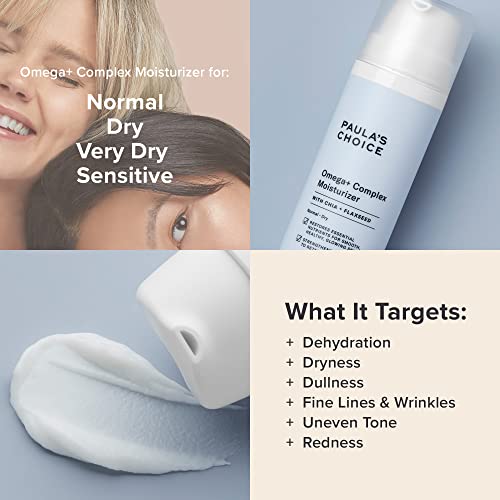 Buy now Paula's Choice Omega+ Complex Lightweight Face Moisturizer, Shea Butter & Plant Oils, Omega Chia & Flaxseed Brightening Vitamin C, Face Cream for Dry & Sensitive Skin, Fragrance-Free at indiglob india