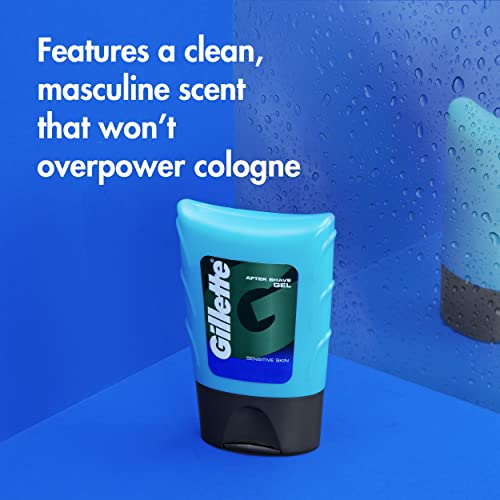 Buy now Gillette After Shave Gel for Men, Aftershave for Men, After Shave Lotion for Men, Calms, Soothes and Refreshes Sensitive Skin, Light Fragrance, 2.5 oz, Pack of 6, After Shave Cologne Men, Aftershave at indiglob india
