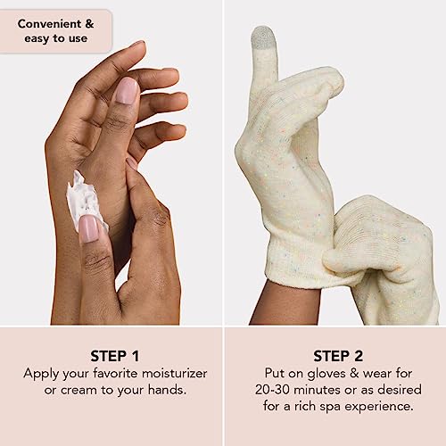 Buy now Kitsch Moisturizing Gloves Overnight for Dry Hands Treatment, for Women & Men | Soft Hydrating & Infused Gel Spa Gloves for Kids, One Size Fits Most, Washable & Reusable Pair at indiglob india