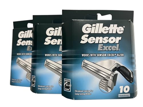 Buy now Gillette Sensor Excel - 10 Count (Pack of 3) at indiglob india