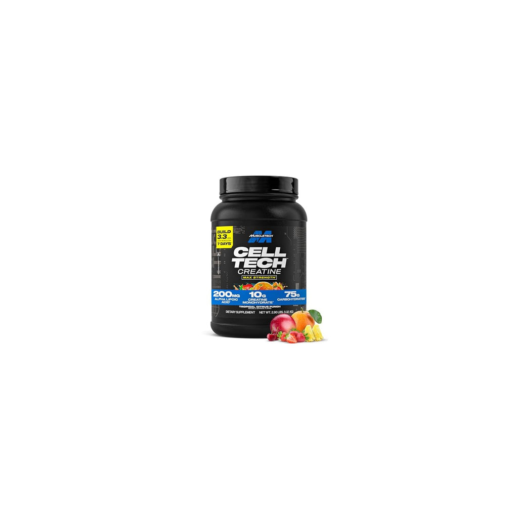 Buy now MuscleTech Creatine Monohydrate Powder - Cell-Tech Creatine Powder Post Workout Recovery Drink, Muscle Builder & Musclebuilding Supplement - Tropical Citrus Punch, 3 lbs (27 Serv) - Packaging May Vary at indiglob india