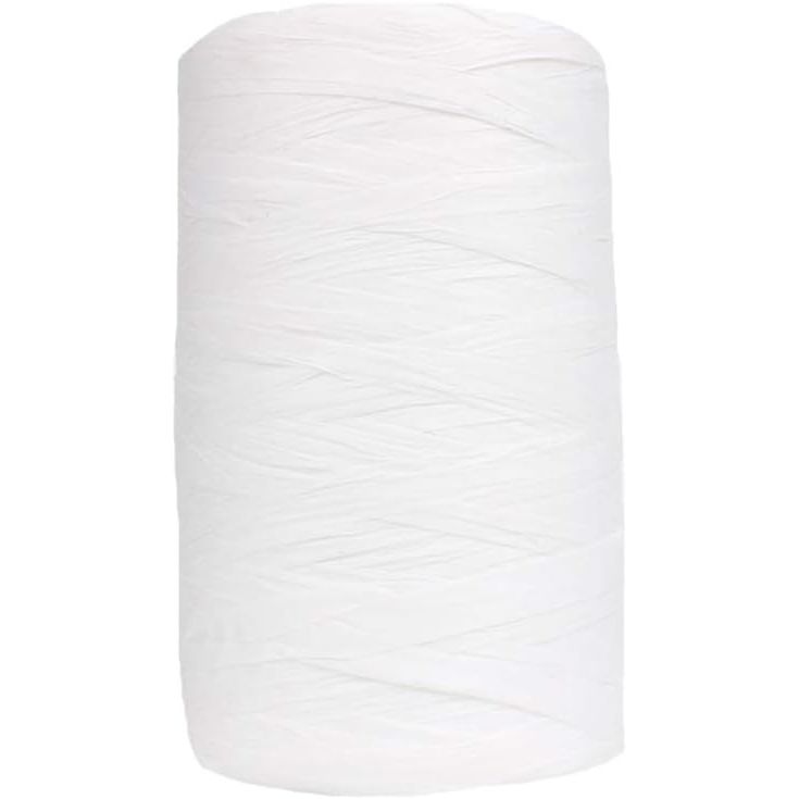 Buy now 316Yard Rayon Raffia Paper Crochet Brown Ribbon for Knit Summer Sun Hat, Beach Bag, Craft DIY Decoration White at indiglob india