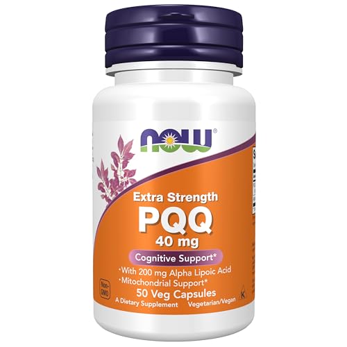 Buy now NOW Foods Supplements, PQQ 40 mg with 200 mg Alpha Lipoic Acid, Extra Strength, 50 Veg Capsules at indiglob india