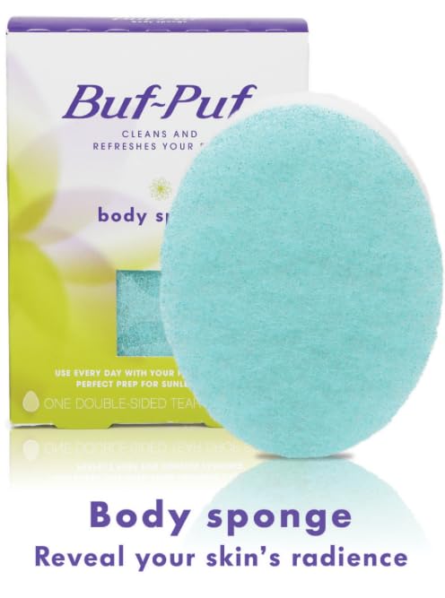 Buy now Buf-Puf Body Sponge, Bath Sponge, Dermatologist Developed, Cleanses Skin of Dirt, and Excess Oil, Reusable, Exfoliating, 5 Count at indiglob india
