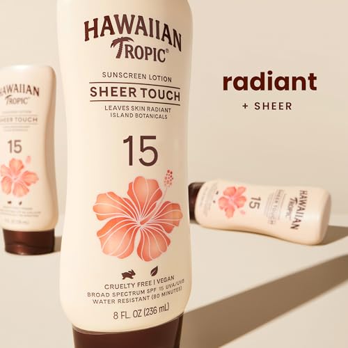 Buy now Hawaiian Tropic Sunscreen Sheer Touch Broad Spectrum Sun Care Sunscreen Lotion - SPF 15, 8 Ounce at indiglob india