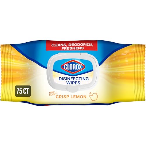 Buy now Clorox Disinfecting Wipes, Bleach Free Cleaning, Crisp Lemon, 75 Count (Pack May Vary) at indiglob india